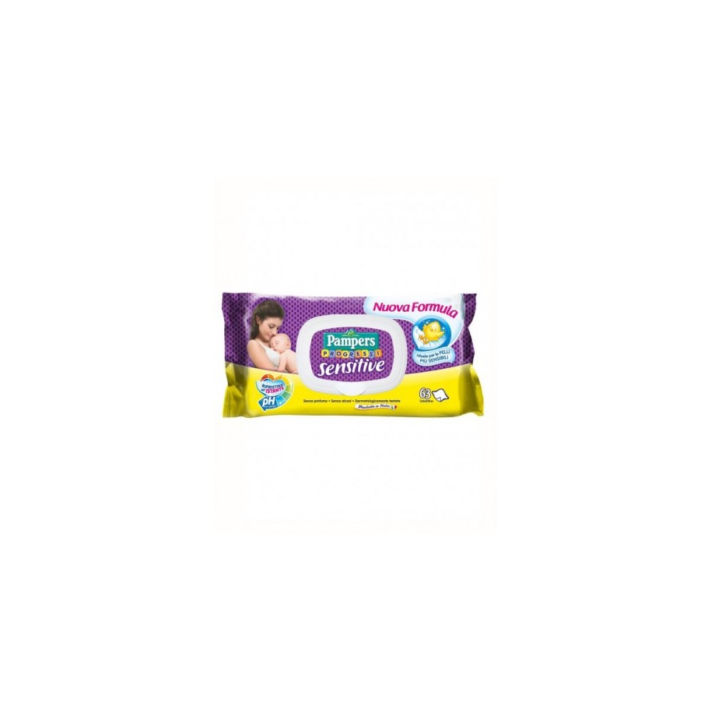 Pampers Progressi Sensitive Salviettine Pelli Sensibili 63 Salviette 