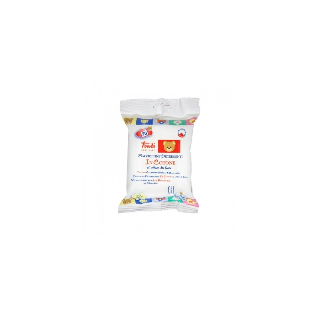 Trudi Baby Care 20 Salviettine Detergenti In Cotone 