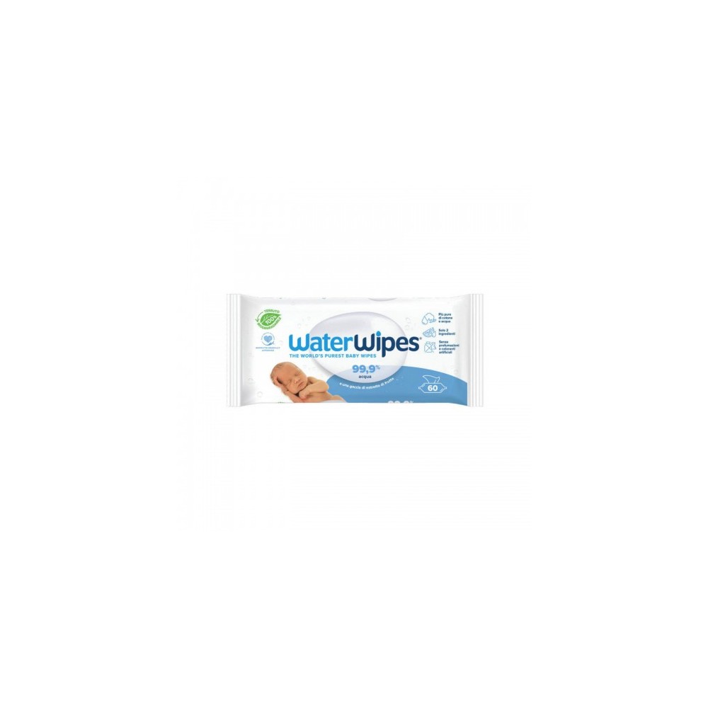 Waterwipes Water Wipes 60 Salviette Umidificate Biodegradabili Per Bambini 