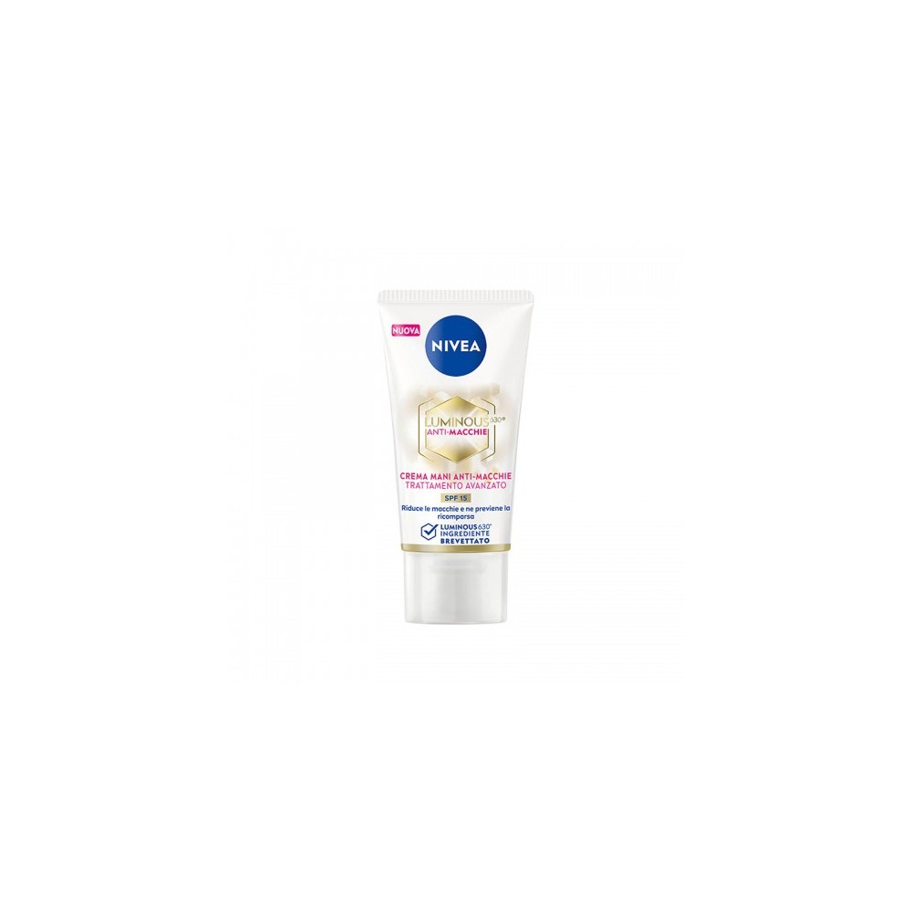 Nivea Luminous 630 Anti-Macchie Crema Mani Anti-Macchie SPF15 Trattamento Avanzato 50 Ml 