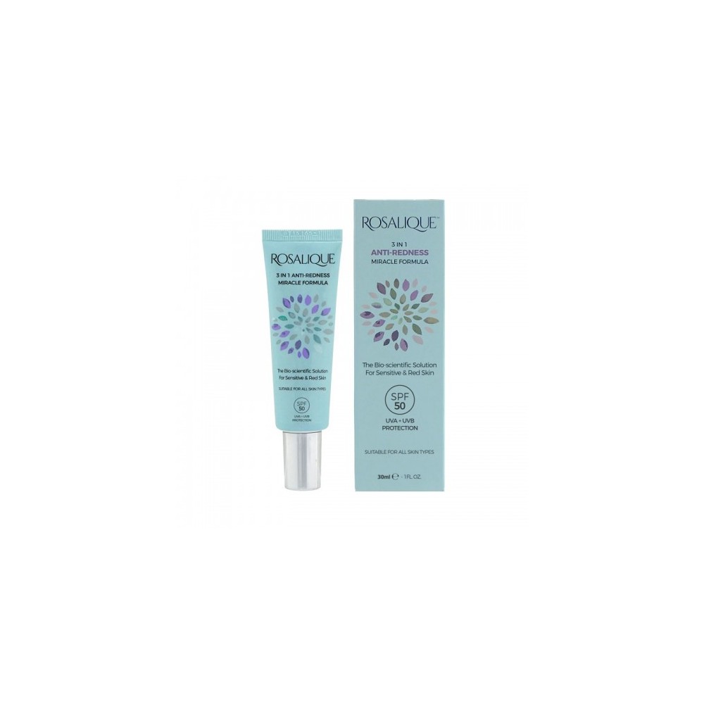Rosalique 3 In 1 Anti-Redness SPF50 Miracle Formula Crema Viso Anti-Rossore 30 Ml 