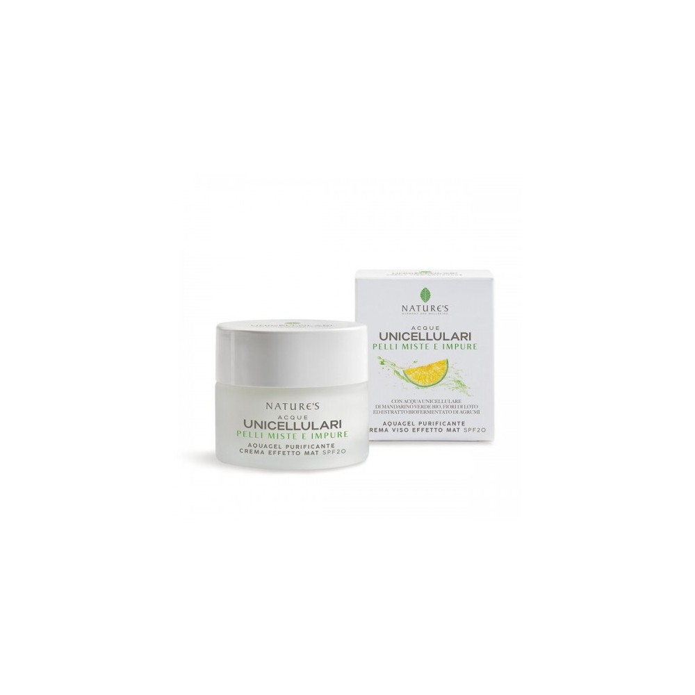 Nature'S Acque Unicellulari SPF 20 Aquagel Purificante Effetto Mat 50 Ml 
