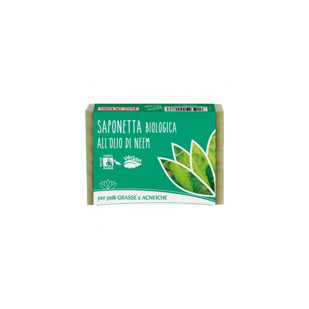 Fior Di Loto Saponetta Biologica All'Olio Di Neem 100 G 