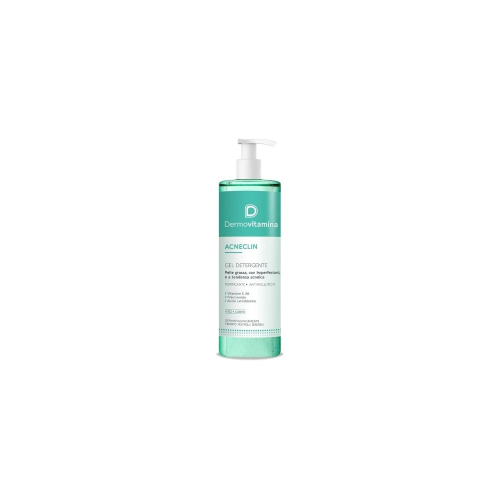 Pasquali Dermovitamina Acneclin Gel Detergente Purificante Viso E Corpo 400 Ml 