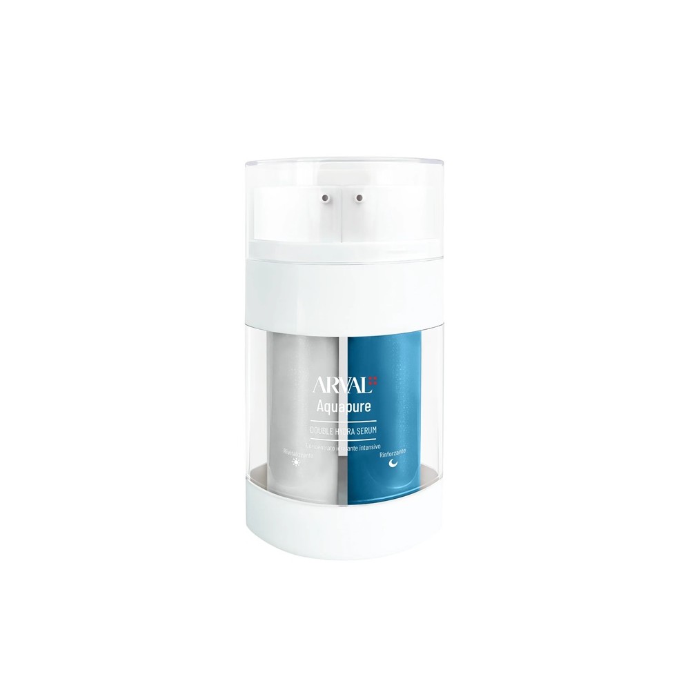 Arval Aquapure Hydra Double Serum Concentrato Idratante Intensivo Giorno E Notte 15 ml + 15 ml 