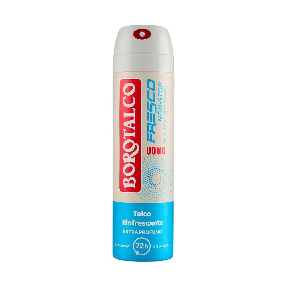 Borotalco Uomo Fresco Non-Stop Profumo Di Legni Oceanici Deo Spray 150 ml 