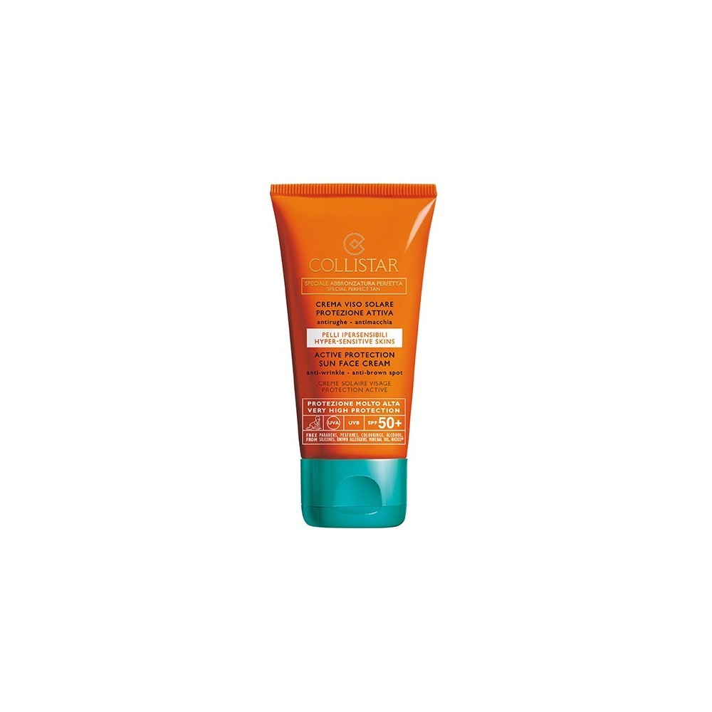 Collistar Speciale Abbronzatura Perfetta Crema Viso Solare Protezione Attiva Pelli Ipersensibili SPF 50+ 