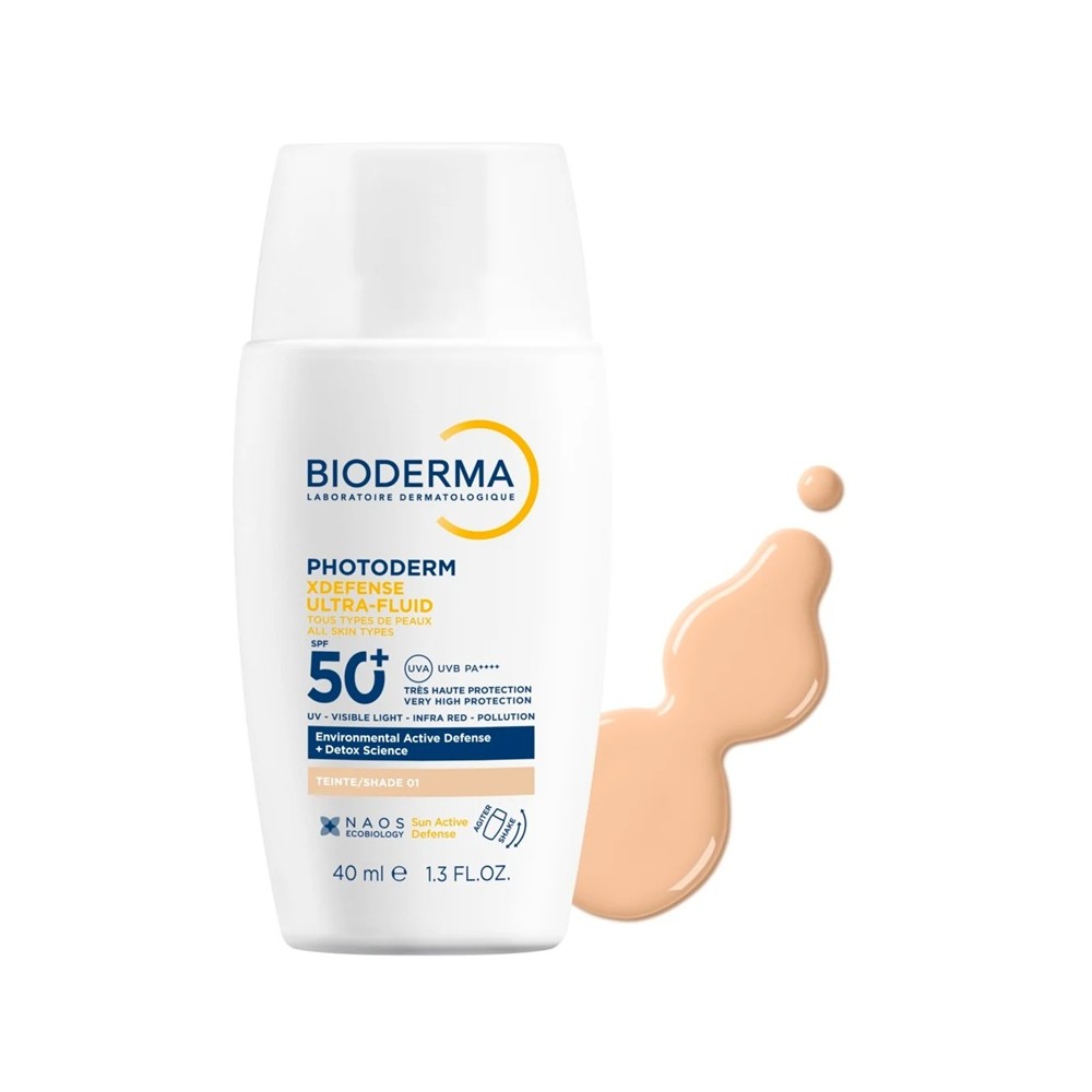 Bioderma XDefense Ultra-Fluid SPF50+ Protezione Viso Colorata 40 ml - 01 