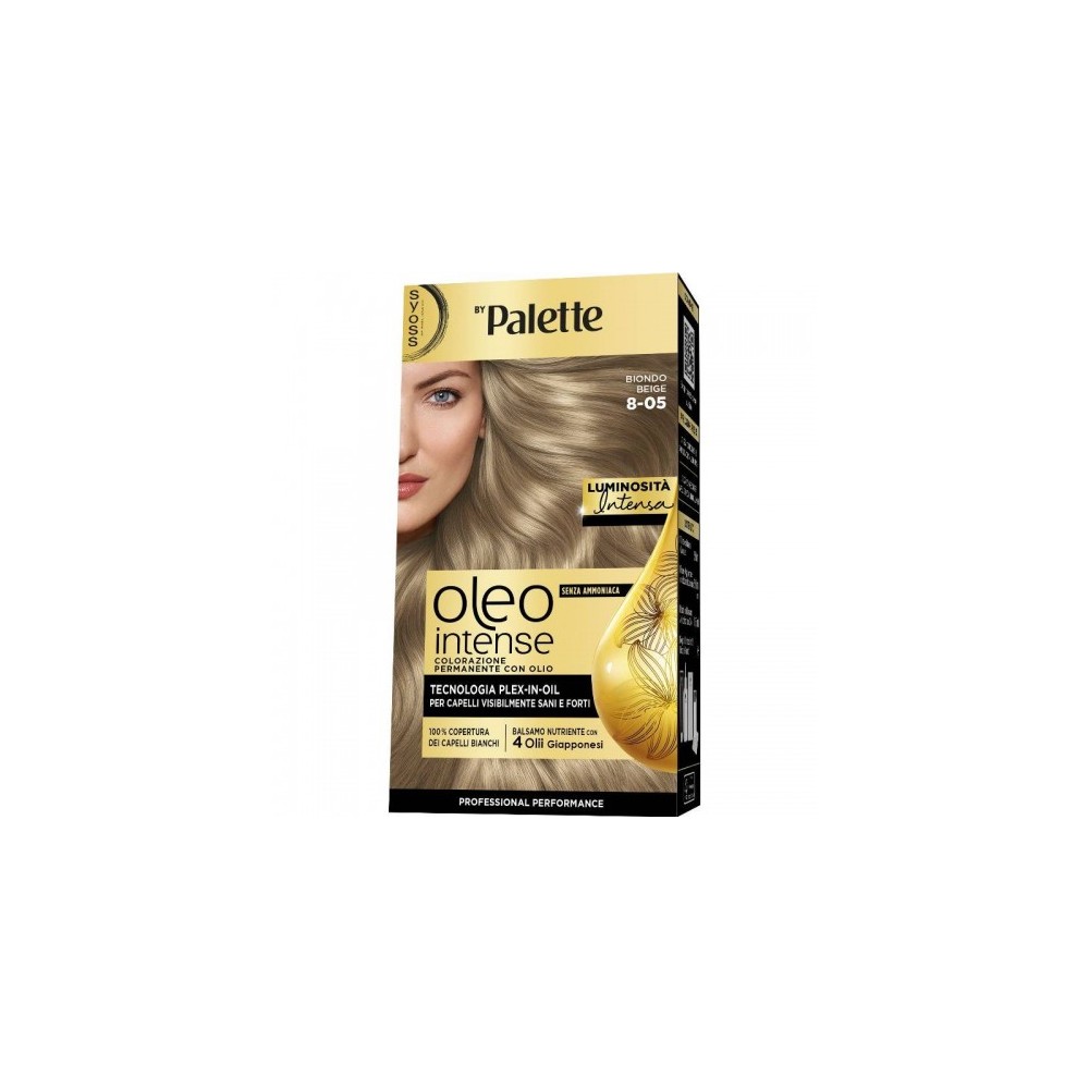Palette Syoss Oleo Intense Colorazione Permanente N. 8-05 Biondo Beige 