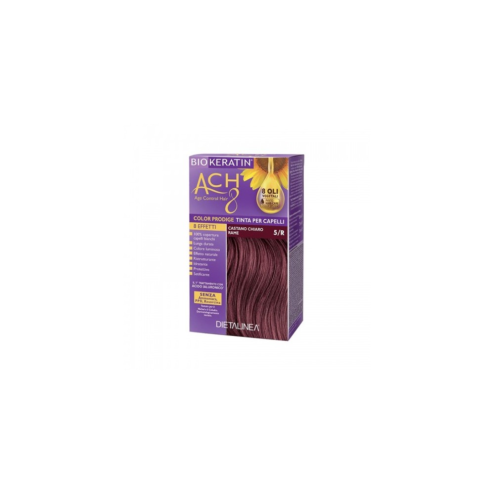 Dietalinea Biokeratin Ach 8 Color Prodige Tinta N. 5/R Castano Chiaro Rame 