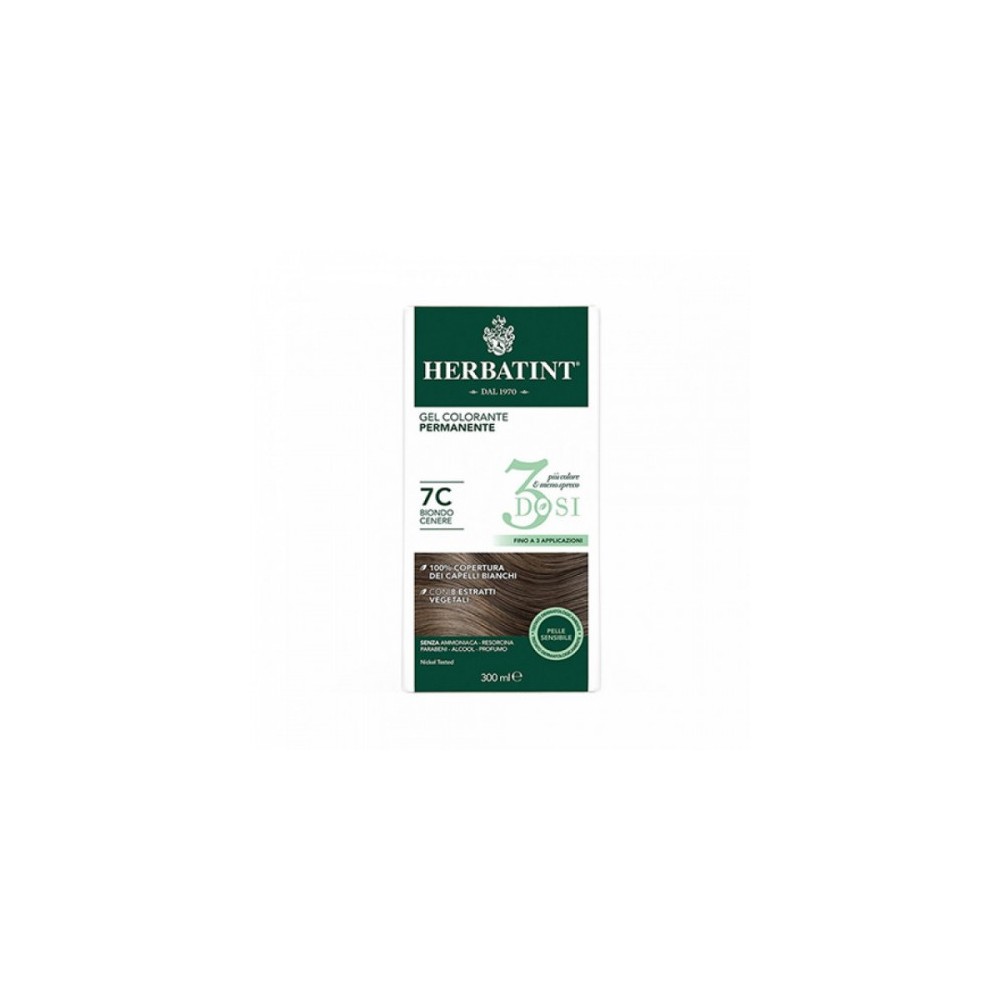 Herbatint 3 Dosi Gel Colorante Permanente 300 Ml 7C Biondo Cenere 