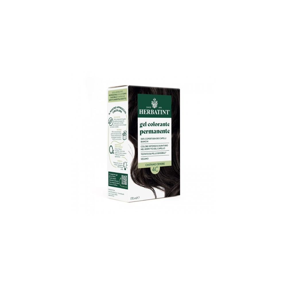 Herbatint Gel Colorante Permanente N.4C Castano Cenere 170 Ml 