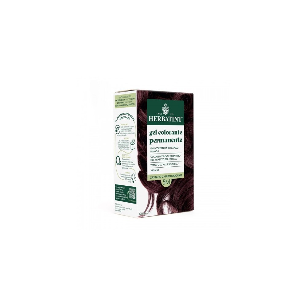 Herbatint Gel Colorante Permanente N.5M Castano Chiaro Mogano 170 Ml 