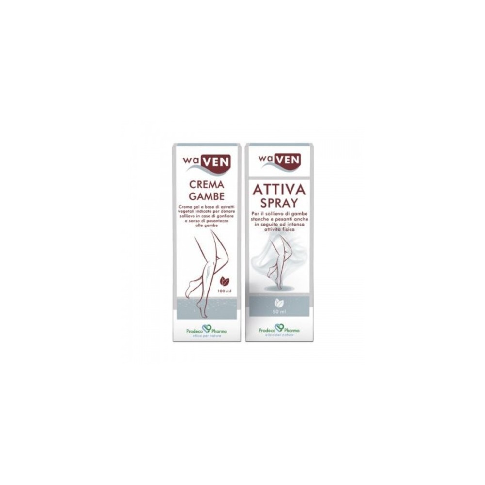 Prodeco Pharma Wawen Crema Gambe 100 Ml + Wawen Attiva Spray 50 Ml 