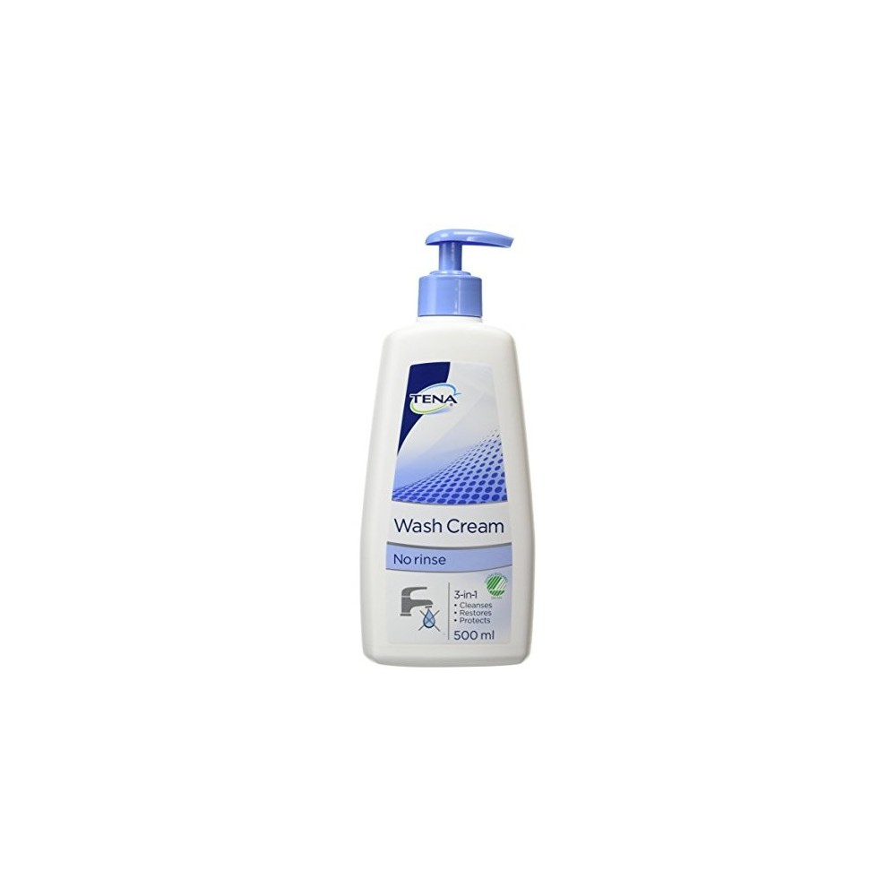 Tena Wash Cream Crema Detergente Idratante Senza Risciacquo 500 Ml 