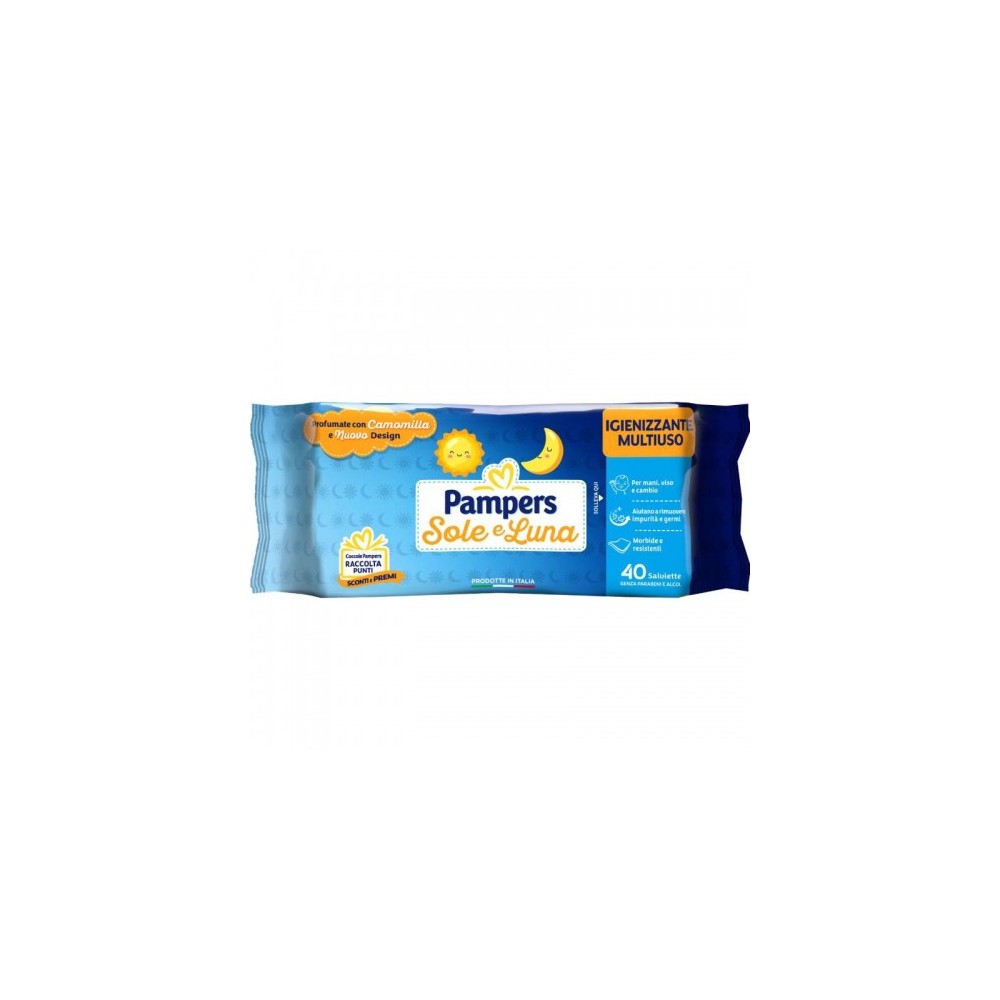 Pampers Sole E Luna 40 Salviette Igienizzante Con Camomilla 