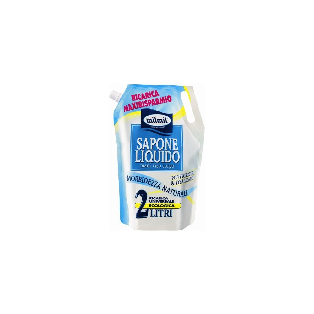 Mil Mil Sapone Liquido Per Mani Viso Corpo Nutriente E Delicato Ricarica 2 L 