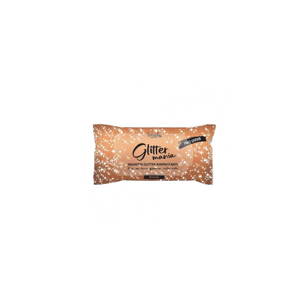 Speedy Care Glitter Mania Bronzo 15 Salviette Glitter Rinfrescanti 