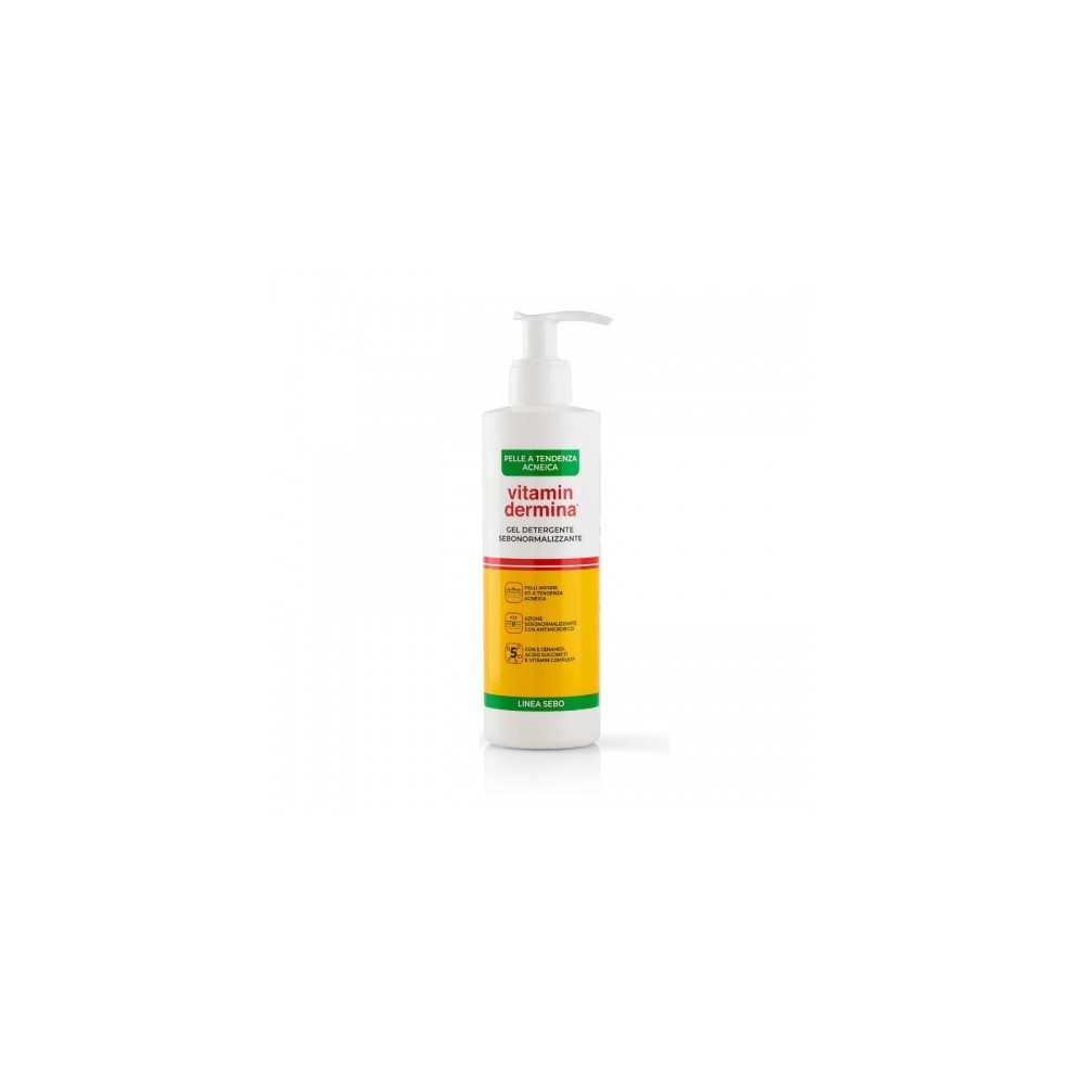 Istituto Ganassini Vitamindermina Linea Sebo Gel Detergente Sebonormalizzante 240 Ml 