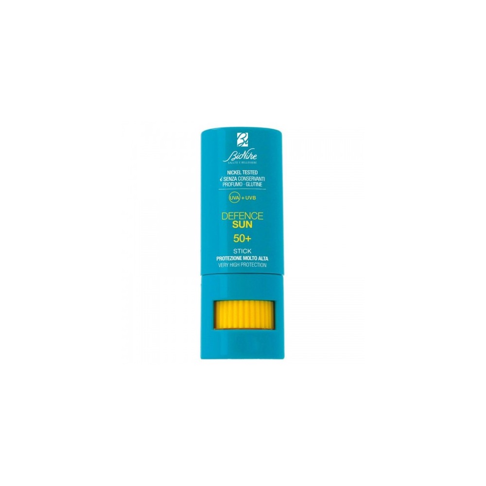 Bionike Crema Solare Viso 50+ SPF Stick Per Zone Sensibili Defence Sun Protezione Molto Alta 9 Ml 
