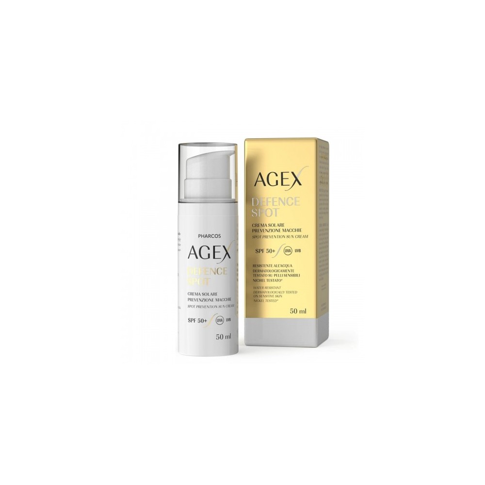 Pharcos Crema Solare Viso 50+ SPF Anti-Macchie Agex Defence Spot Protezione Molto Alta 50 Ml 