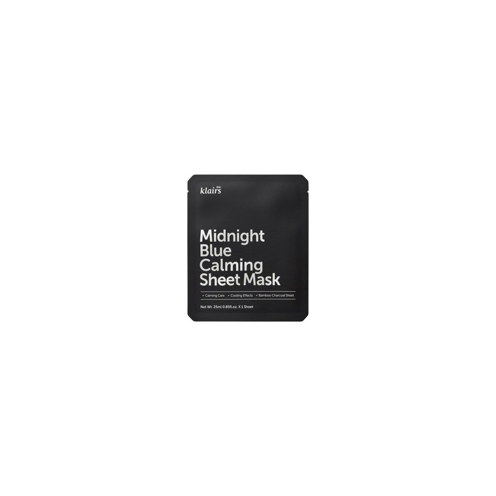 Miin Korean Cosmetics Klairs Midnight Blue Calming Sheet Mask  
