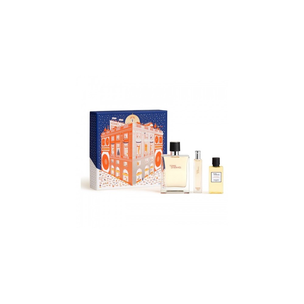 Hermes Cofanetto Terre D'Hermès Uomo - Edt 100 Ml + Edt 15 Ml + Gel Doccia 40 Ml 