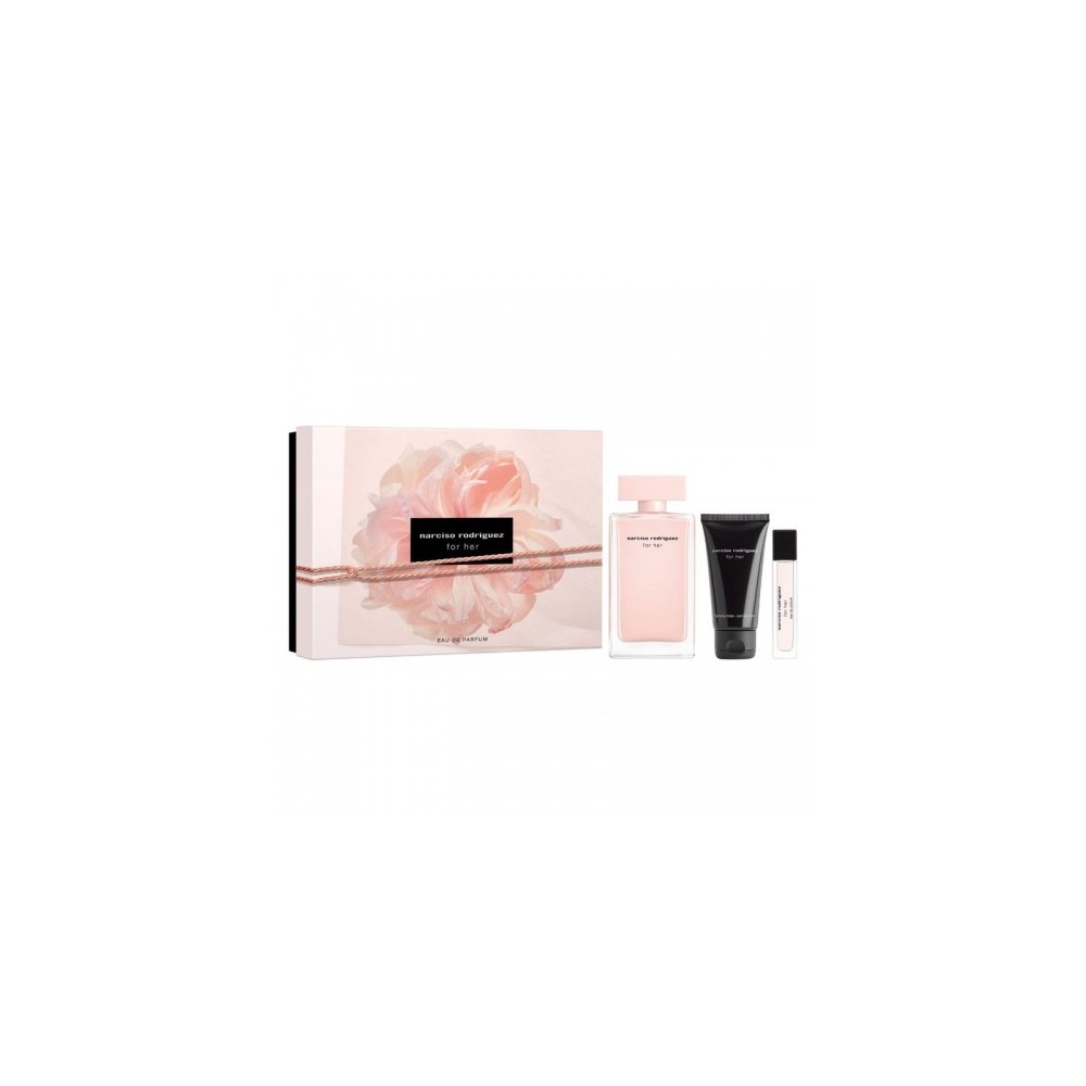 Narciso Rodriguez For Her - Edp Donna 100 Ml Vapo + Body Lotion 50 Ml + Edp Donna 10 Ml Vapo 