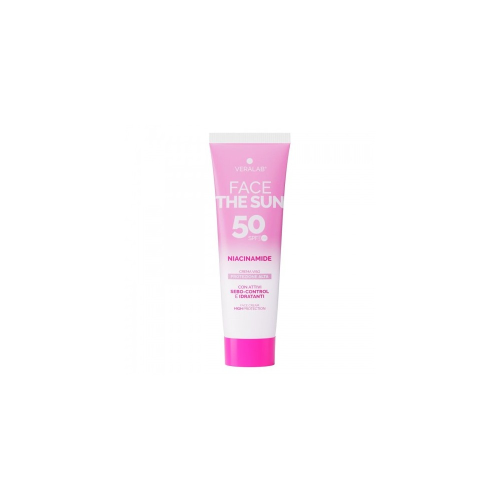 Veralab Face The Sun Spf 50 Niacinamide - Protezione Solare Viso Sebo-Equilibrante E Idratante 50 Ml 