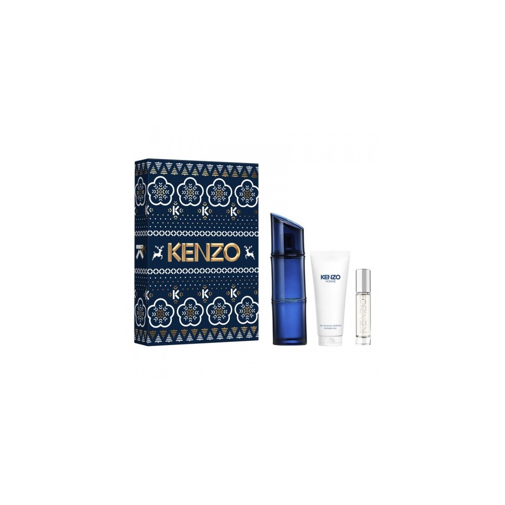 Kenzo Homme Intense - Edt Intense 110 Ml Vapo + Travel Spray Ricaricabile 10 Ml + Gel Doccia 75 ml 