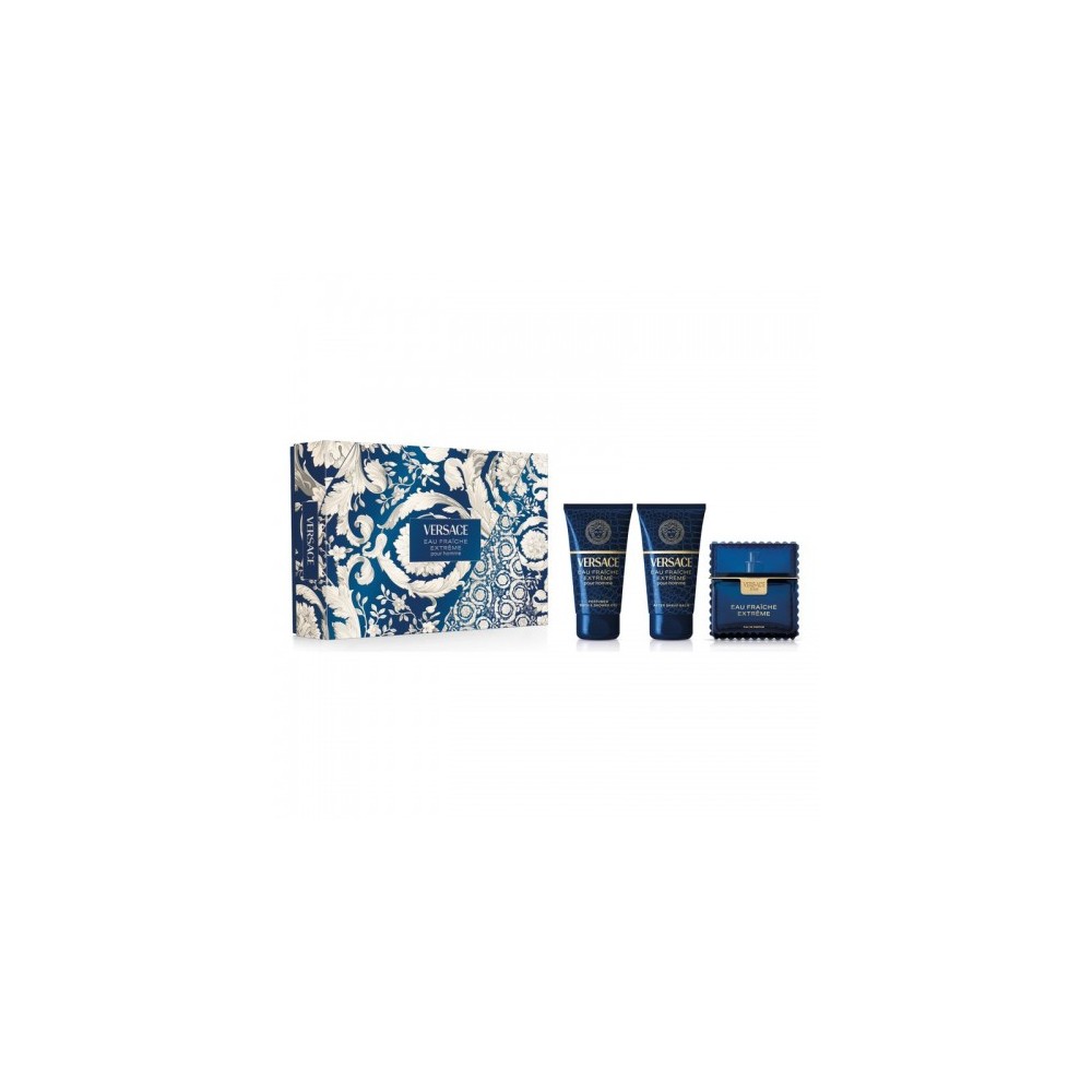 Versace Cofanetto Man Eau FraÃche Extreme Pour Homme 50 Ml Vapo + Gel Doccia 50 Ml + Balsamo Dopobarba 50 Ml 