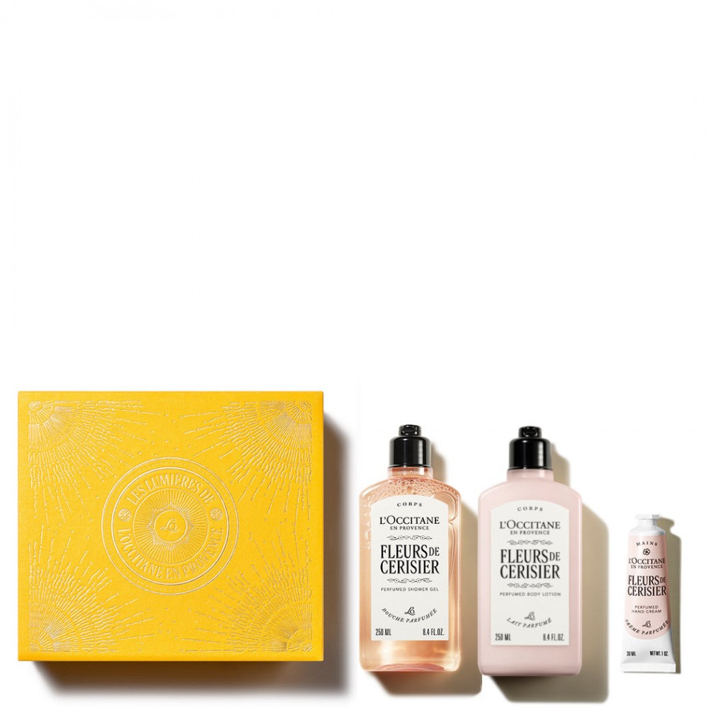 L'Occitane Fleurs De Cerisier - Lozione Corpo 250 Ml + Gel Doccia 250 Ml + Crema Mani 30 Ml 