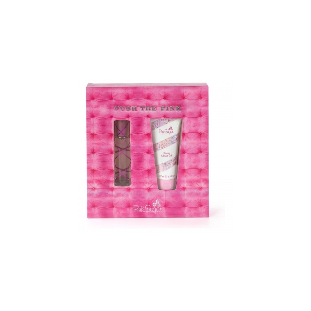 Aquolina Push The Pink - Pink Sugar Edt Donna 30 Ml Vapo + Glossy Shower Gel 100 Ml 