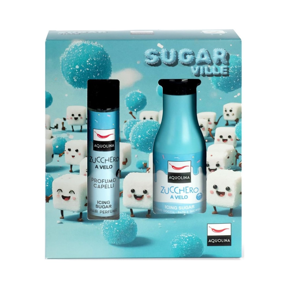 Aquolina Sugar Ville Zucchero A Velo - Profumo Per Capelli 100 Ml + Bagno Doccia 250 Ml 
