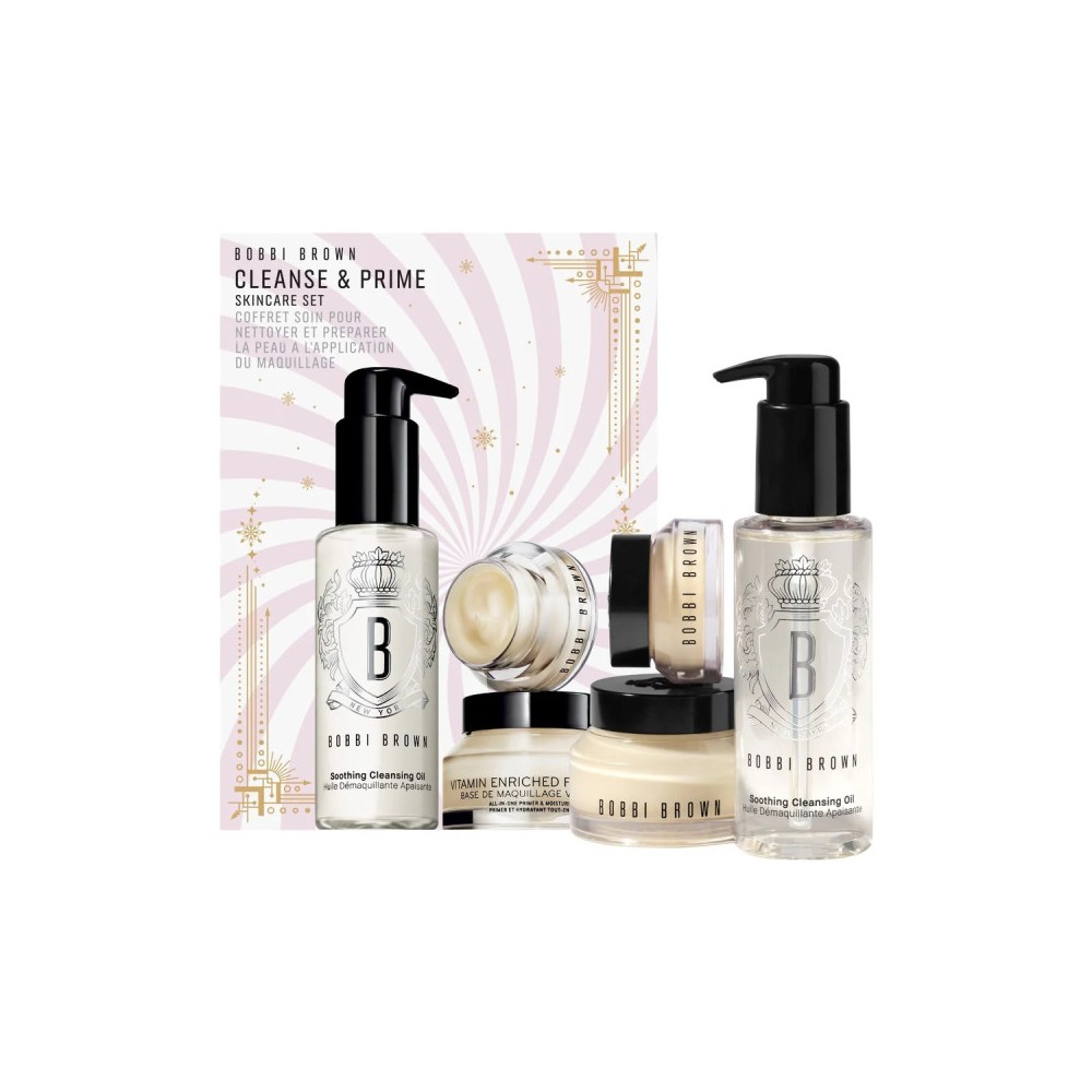 Bobbi Brown Cleanse & Prime - Soothing Cleansing Oil + Vitamin Enriched Face Base + Vitamin Enriched Eyes Base 