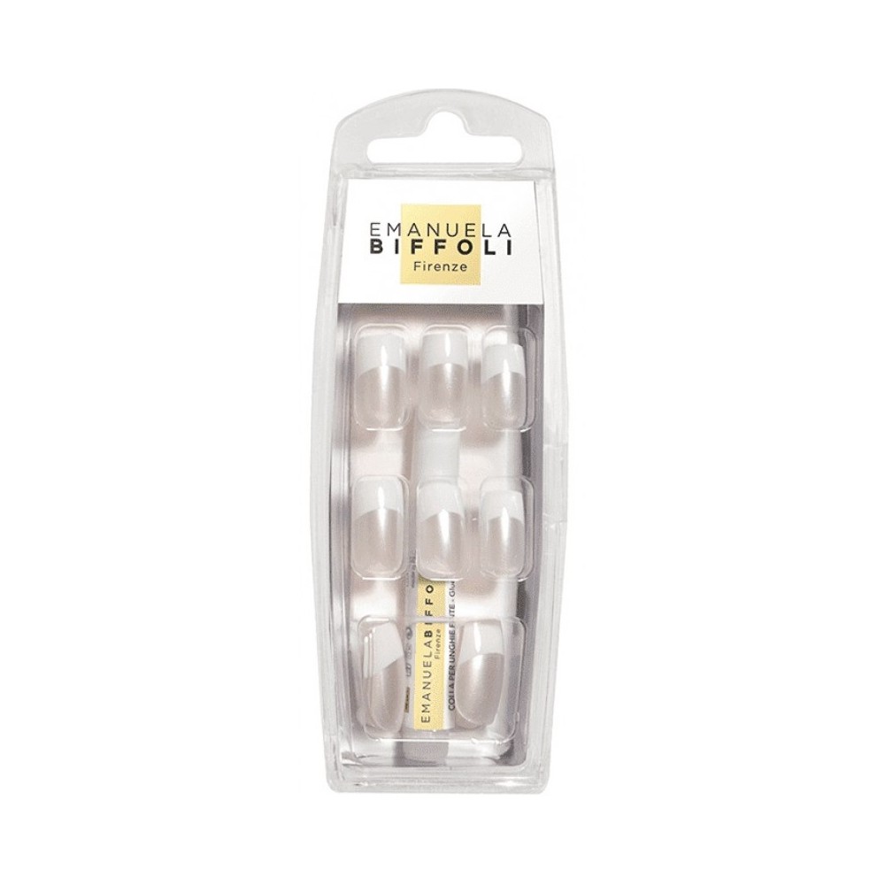 Biffoli Unghie Finte French - Kit Manicure 24 Unghie 