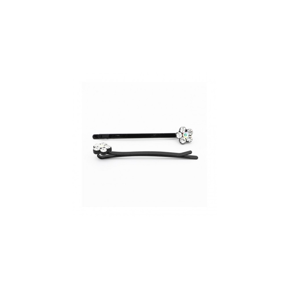 Ib Fashion Hair 254 - 2 Mollette per Capelli Con Fiori e Strass 