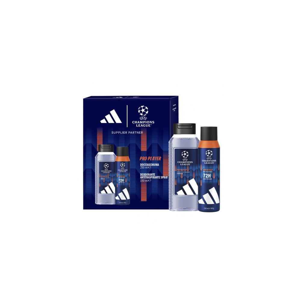 Adidas Uefa 12 Pro Player - Deodorante Spray 150 ml + Shower Gel 250 ml 