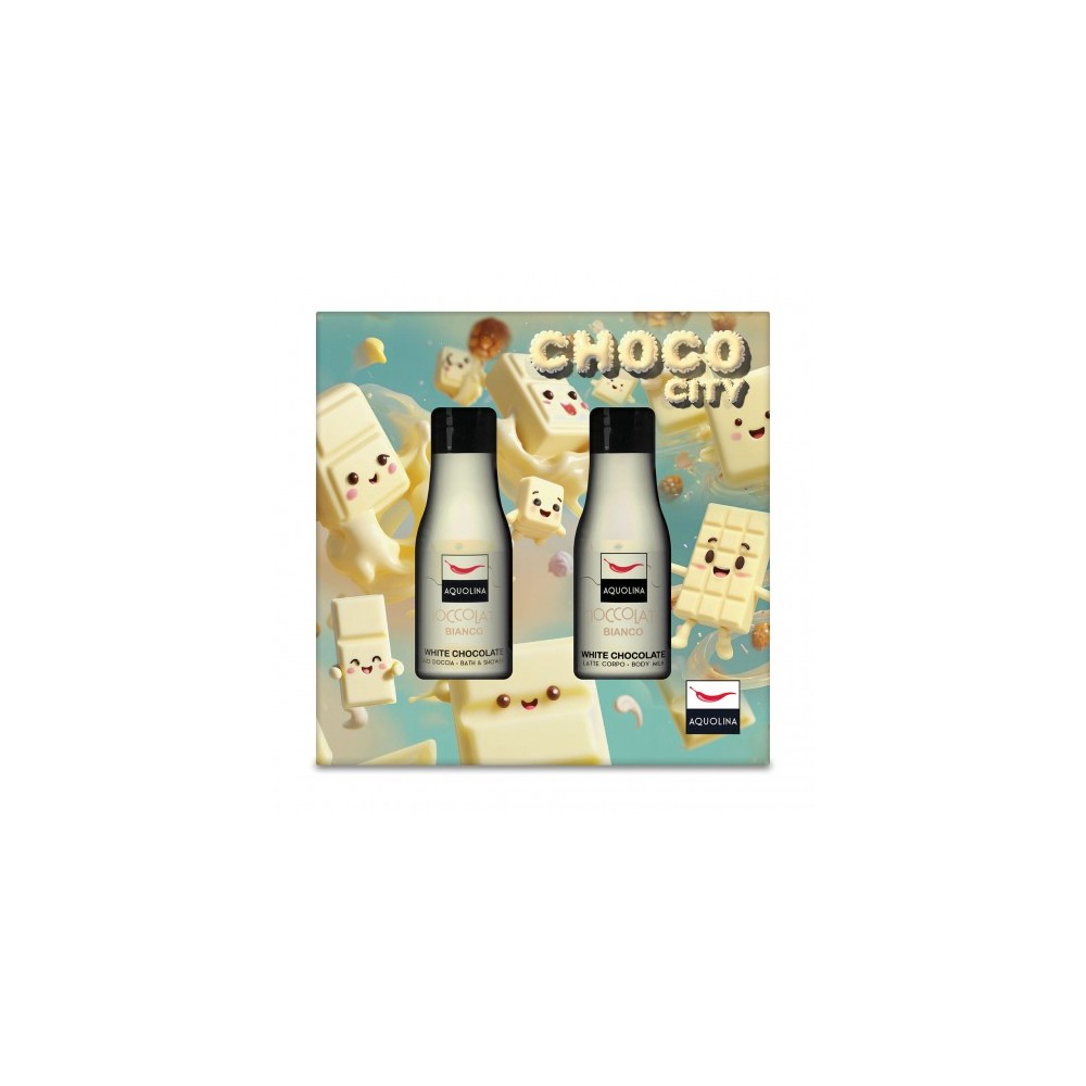 Aquolina Choco city Cioccolato Bianco - Bagno Doccia 125 ml + Latte Corpo 125 ml 