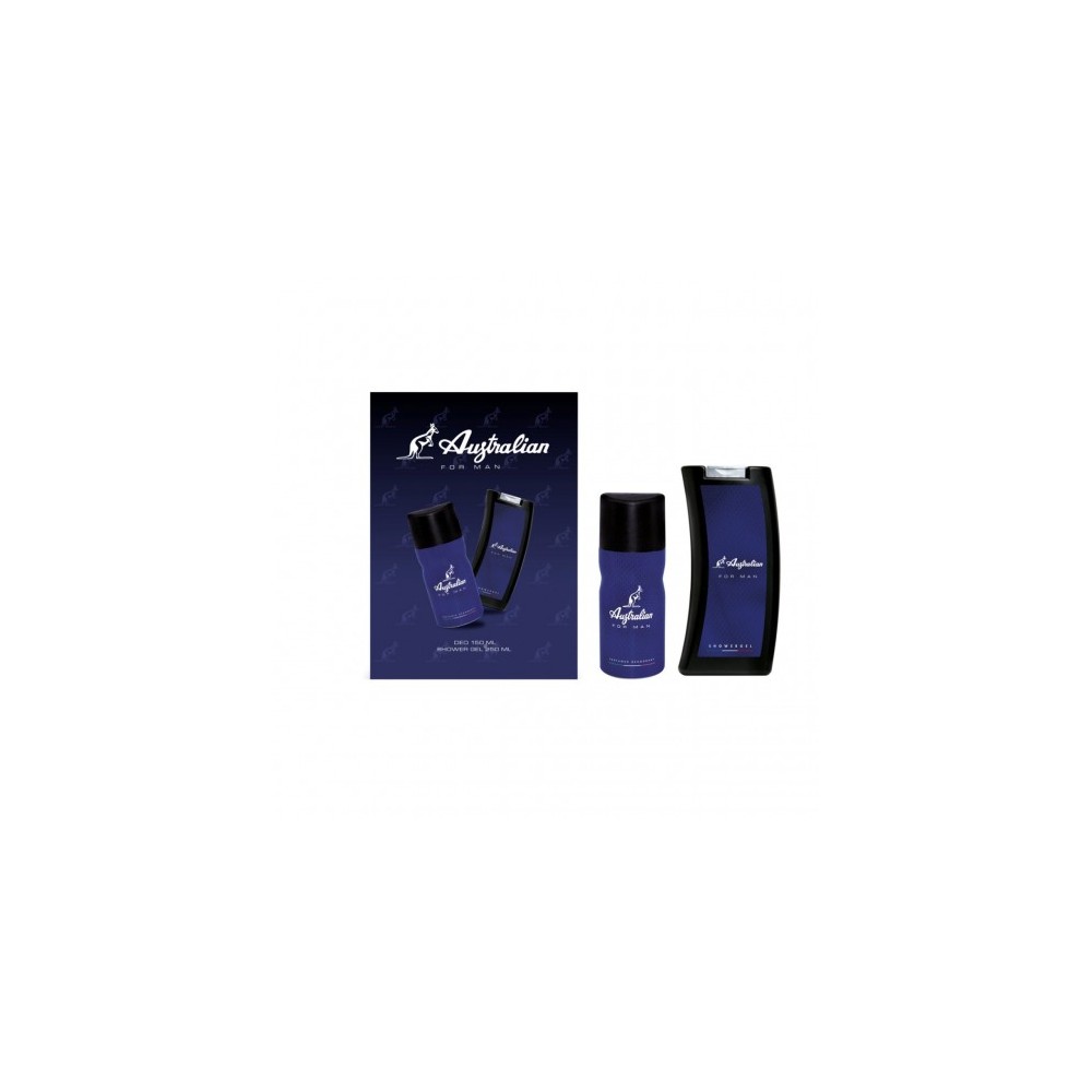 Australian For Man Blu - Deodorante Spray 150 ml + Shower Gel 250 ml 
