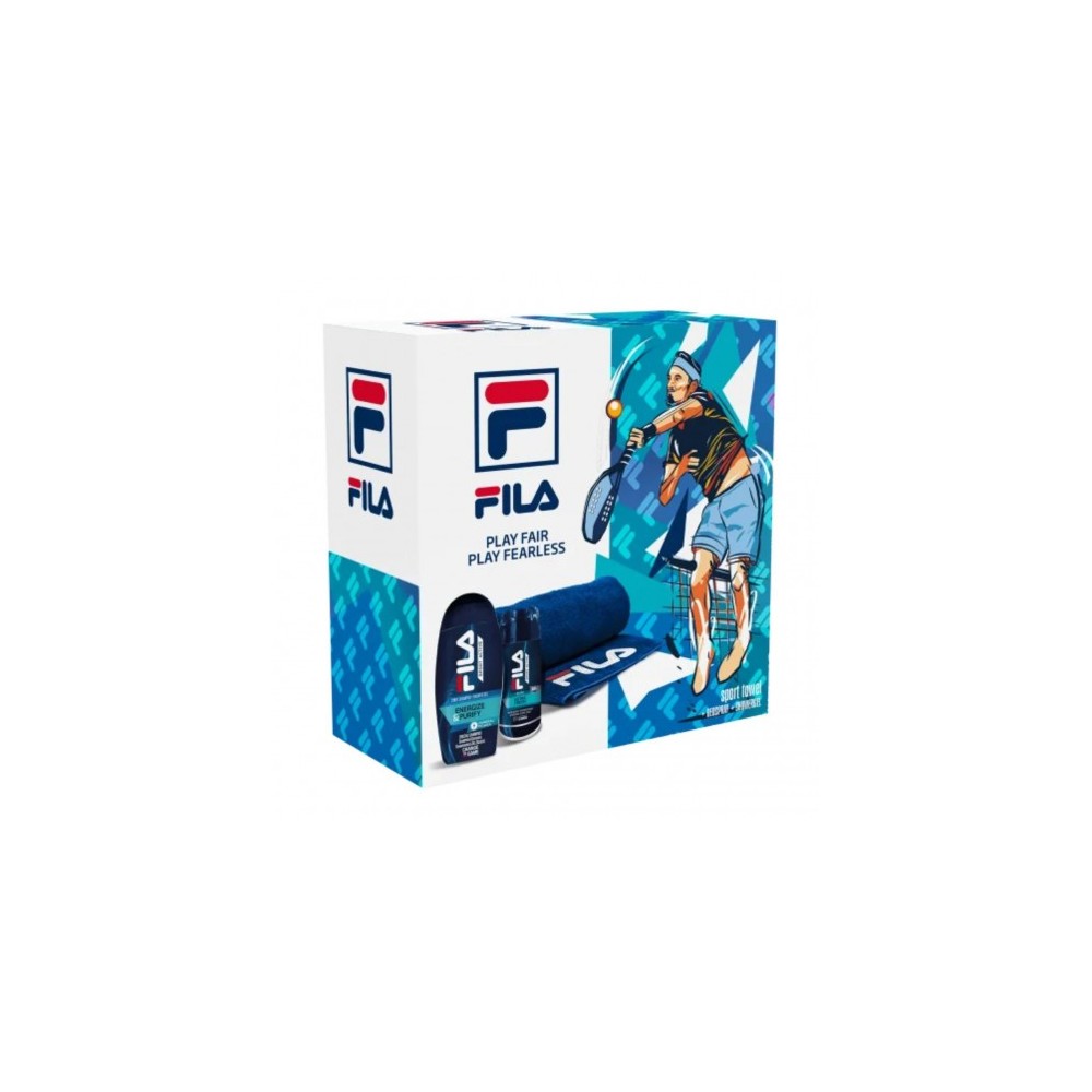 Fila Play Fair Play Fearless Uomo - Shower Gel 250 Ml + Deodorante 150 ML + Asciugamano 