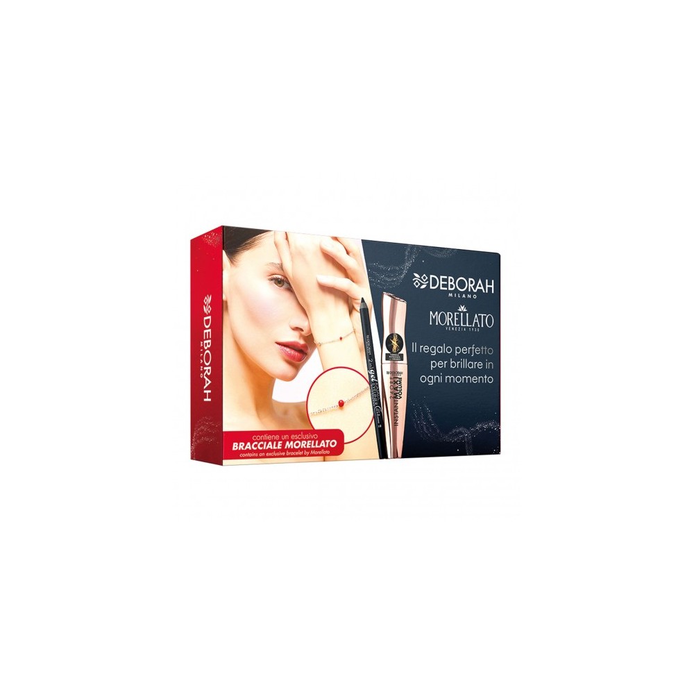 Deborah Mascara Instant Maxi Volume + Matita Occhi 2in1 Gel Eyeliner E Kajal + Bracciale Morellato 
