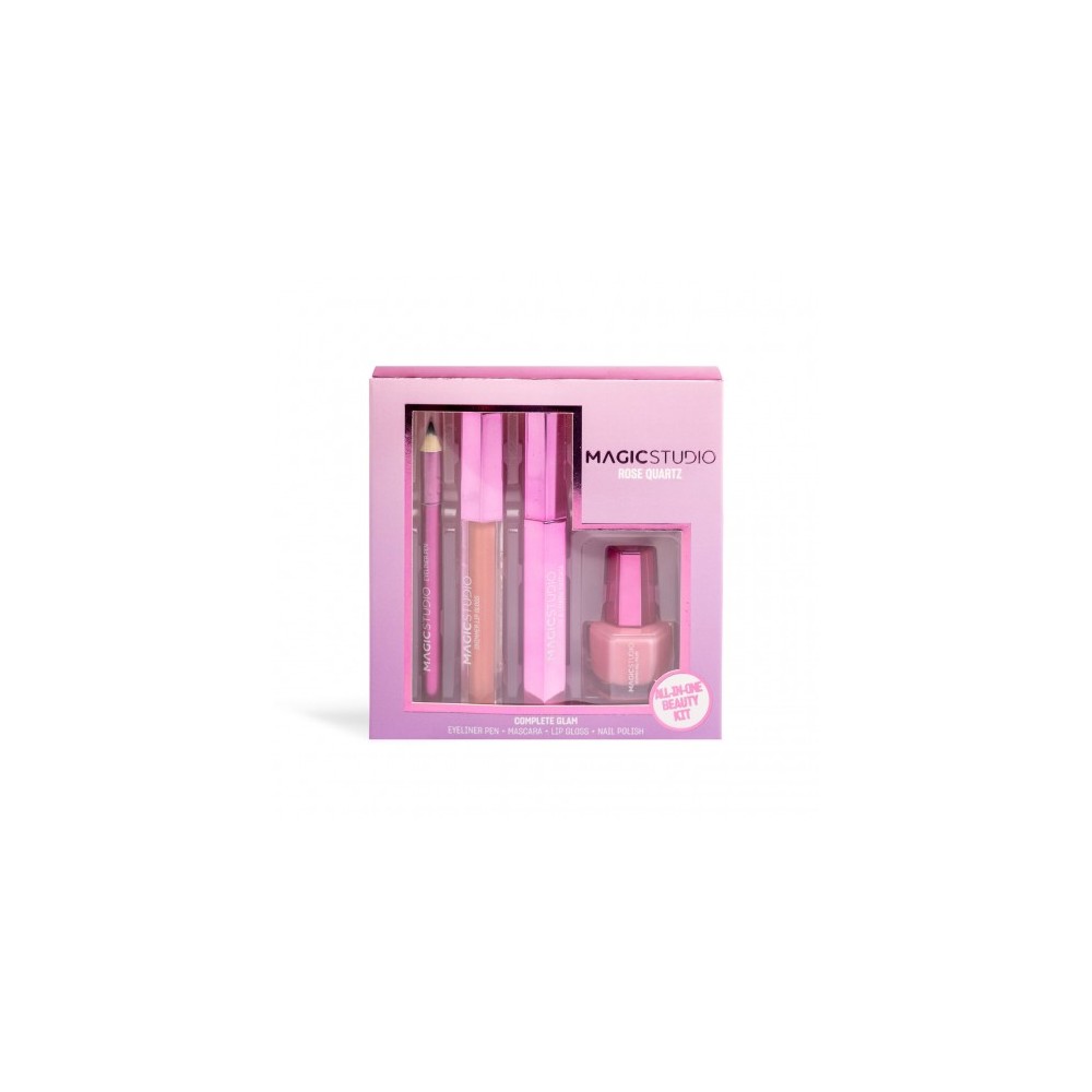 Magic Studio Rose Quartz Complete Glam - Eyeliner Pen + Mascara + Lip Gloss + Smalto 
