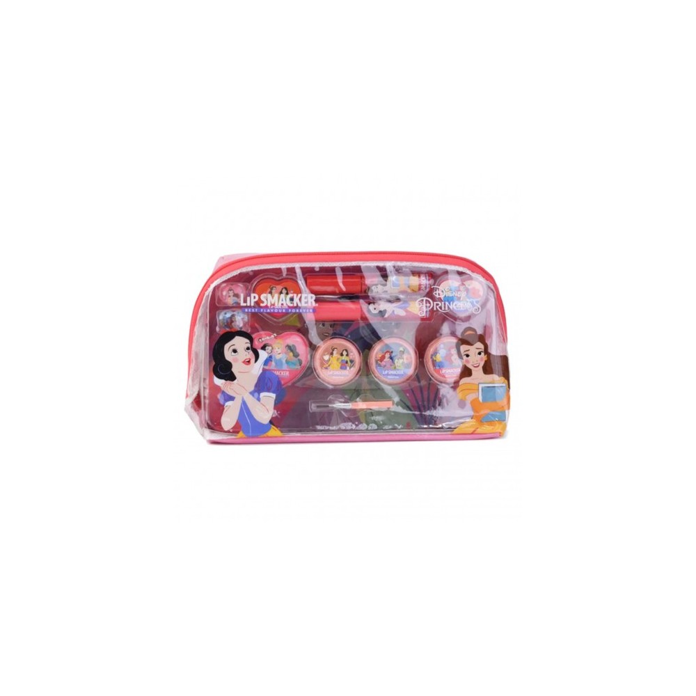 Lip Smacker Disney Princess Essential Makeup Bag - 2 Lucidalabbra Brillani + 3 Creme Illuminanti + 2 Lucidalabbra Liquidi 
