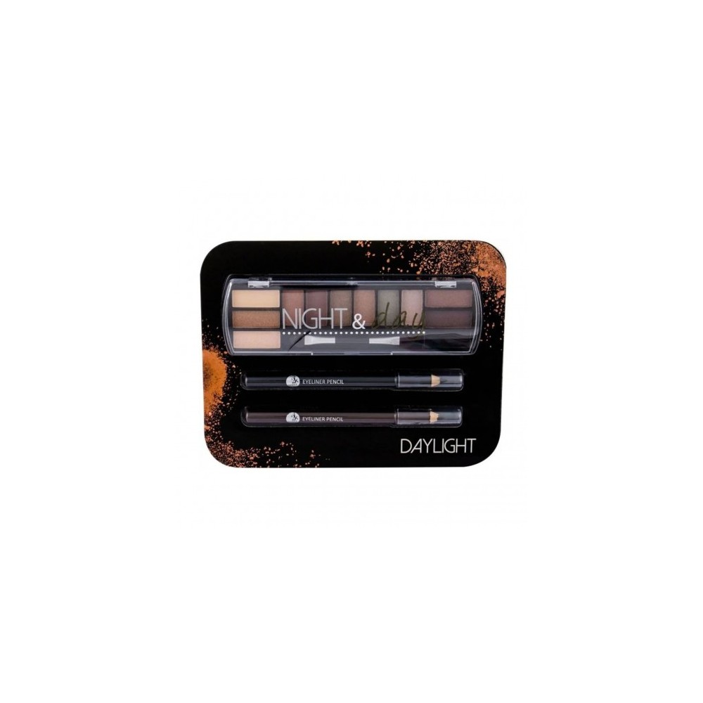 2K Daylight Night & Day Palette + 2 Eyeliner Pencili 