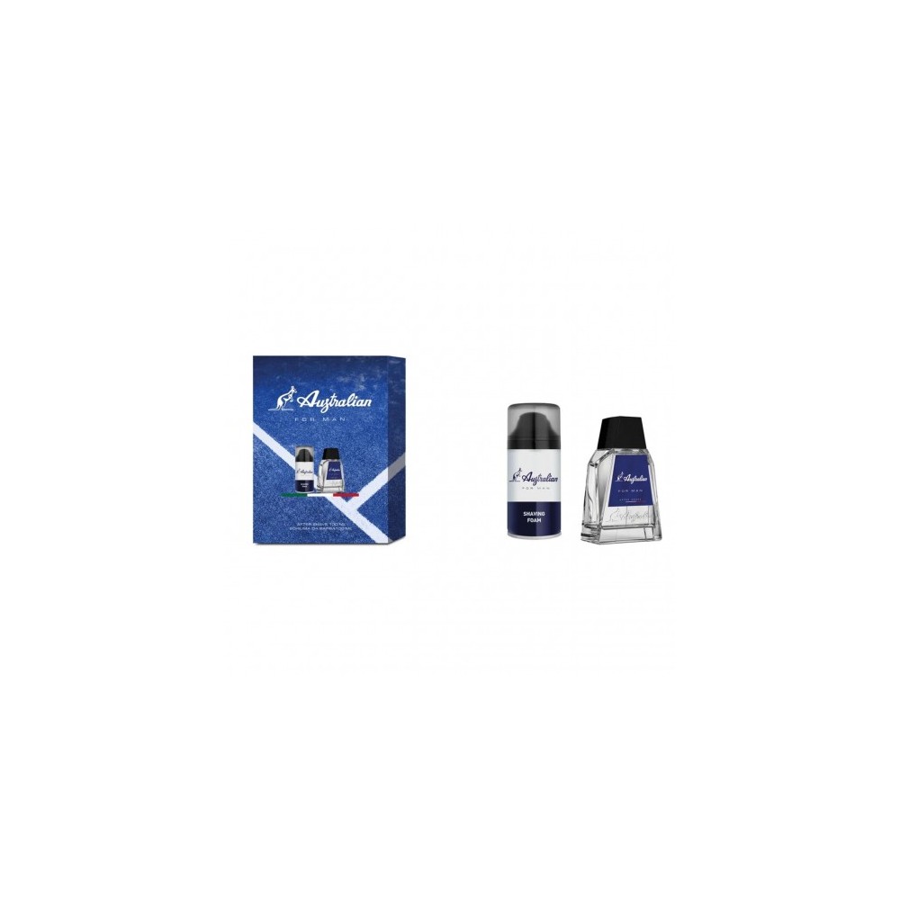 Australian For Man Blu - After Shave 100 ml + Schiuma da barba 150 ml 