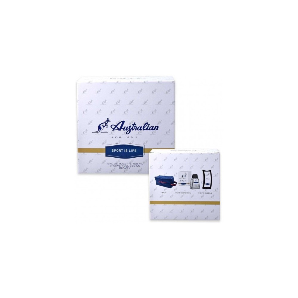 Australian For Man Sport Is Life - Eau de Toilette 100 ml + Shower Gel 250 ml + Beauty Case 