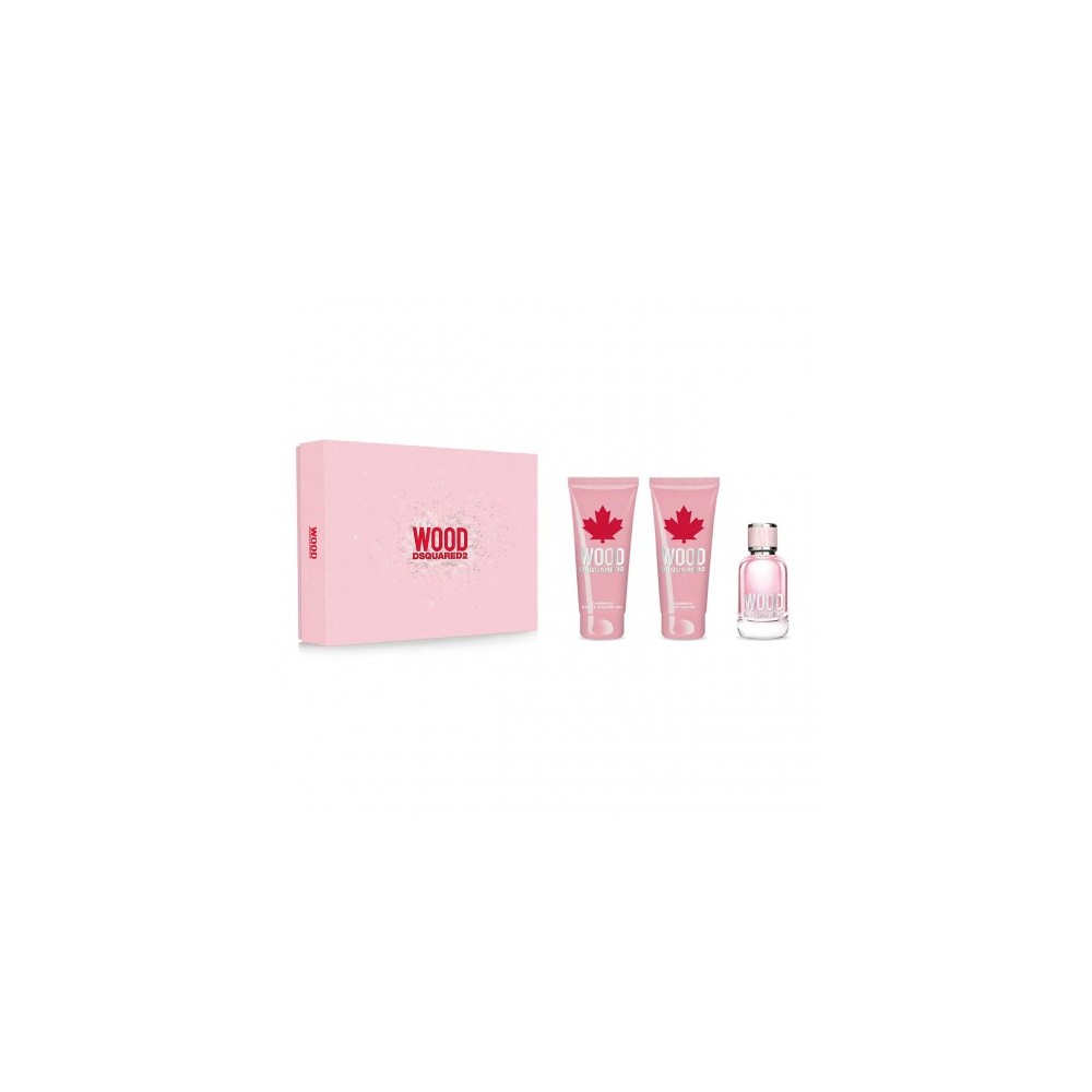 Dsquared2 Wood - Eau de Toilette Donna 50 ml Vapo + Bath & Shower Gel 50 ml + Body Lotion 50 ml 