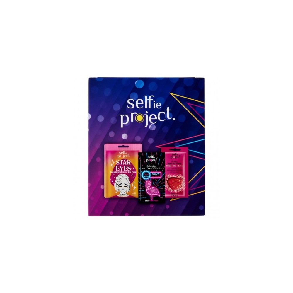 Selfie Project Galaxy & Neon Glow - Maschera Viso Galaxy + Maschera Viso Neon + Patch Occhi Star Eyes  