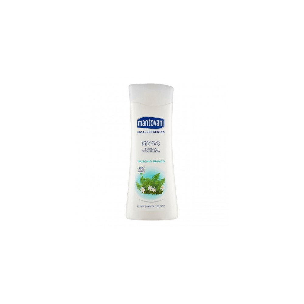 Mantovani Ipoallergenico Bagnodoccia Neutro Al Muschio Bianco 400 ml 